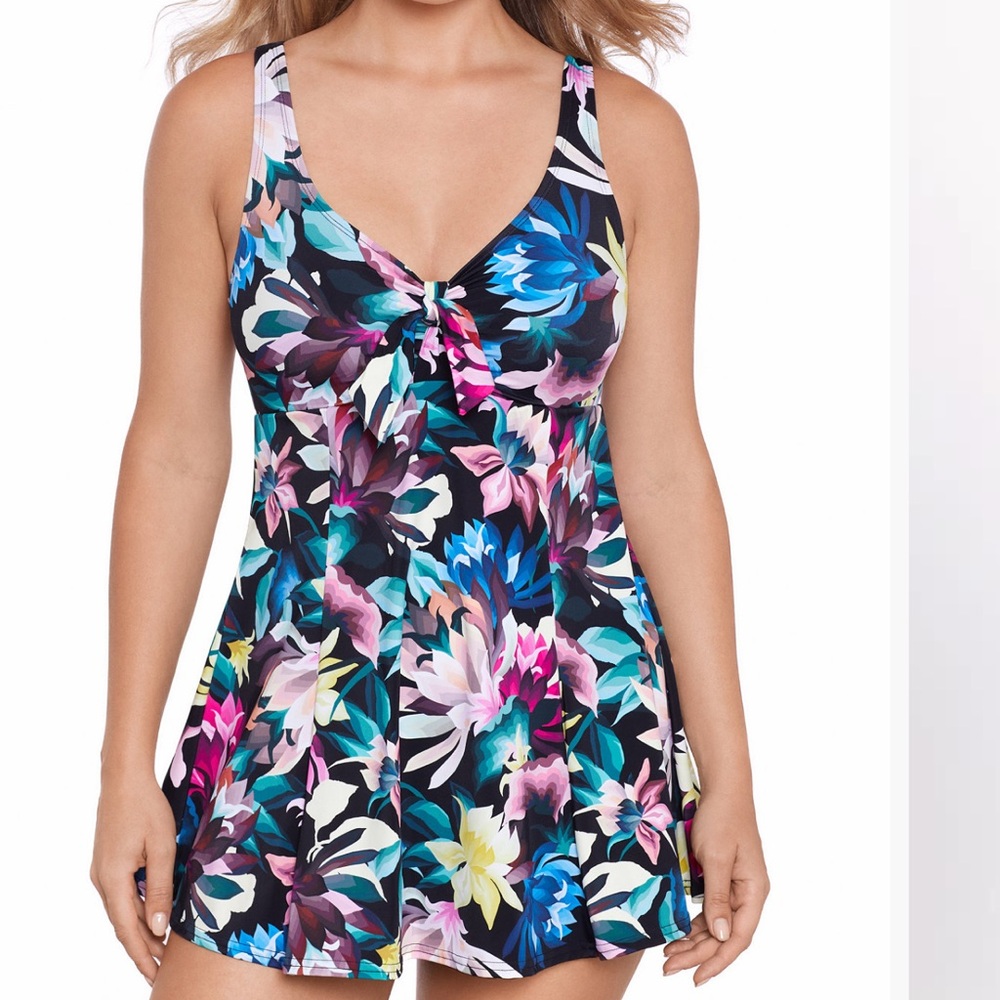 Swim Solutions Women’s Bow Front Swim Dress Size 8